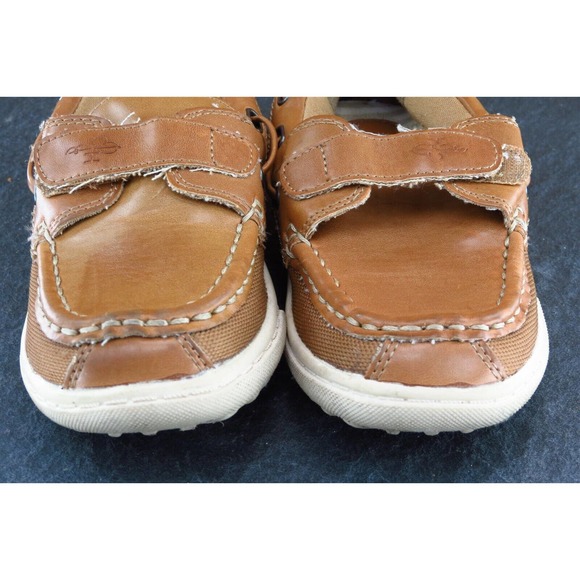 Cole‎ Haan Toddler Boys 11 Medium Brown Boat Shoe Leather - Picture 2 of 6